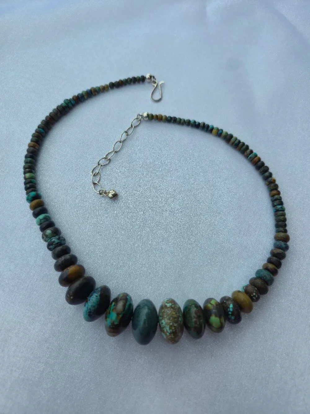 DTR Jay King 925 Vintage Desert Rose Azure Peaks Turquoise Necklace - Picture 1 of 8